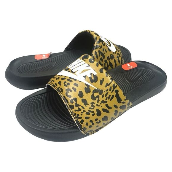 Nike Victori One Print Slide Sandal - Size 8 - Leopard Print - Picture 3 of 8